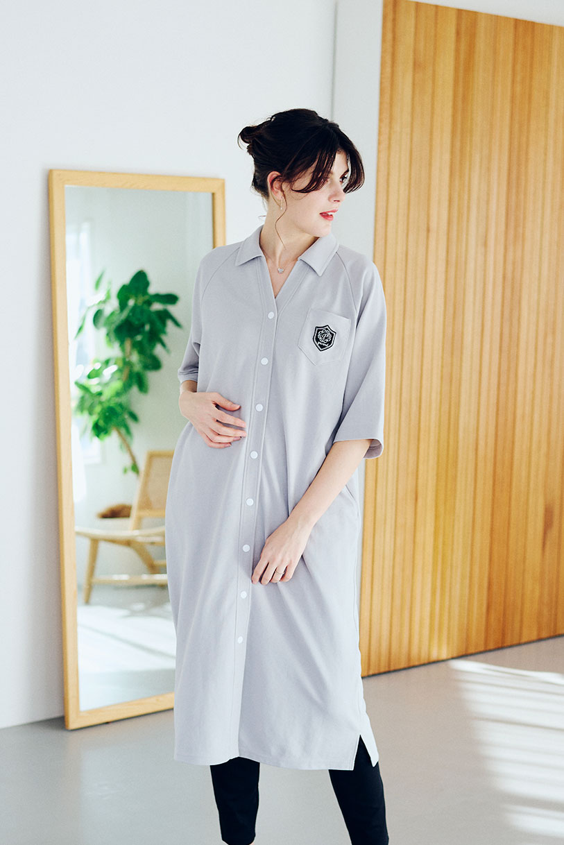 【P07】ポロワンピースパジャマ